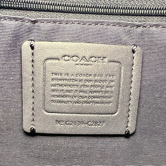 COACH Dempsey Tote 40 In Signature Blue Jacquard with Patch Bag - EUC - Picture 6 of 16